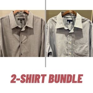 🕺🐠 American Eagle & Banana Republic button down shirts XL blue gray